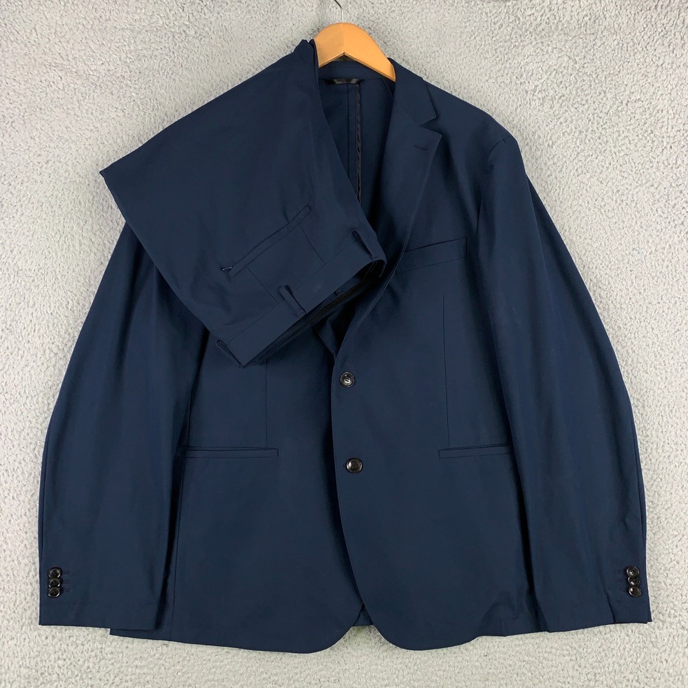 Sene Soho Flex 2 Piece Suit Custom 48R Navy Stretch Performance Pants 40x32